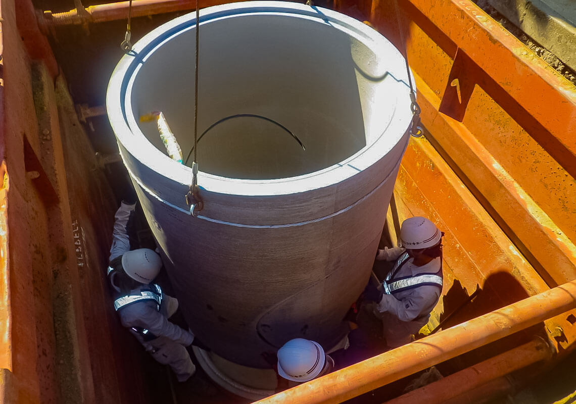 排水整備工事 写真
                        